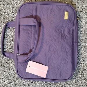 Chic Purple Quilted Cosmetic Bag